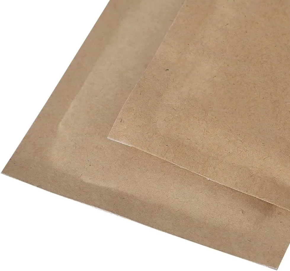 100/Pack Brown Kraft Flat Inner Foil Lining Zip Top Seal Lock Bags (11x18cm (4.2x7"))