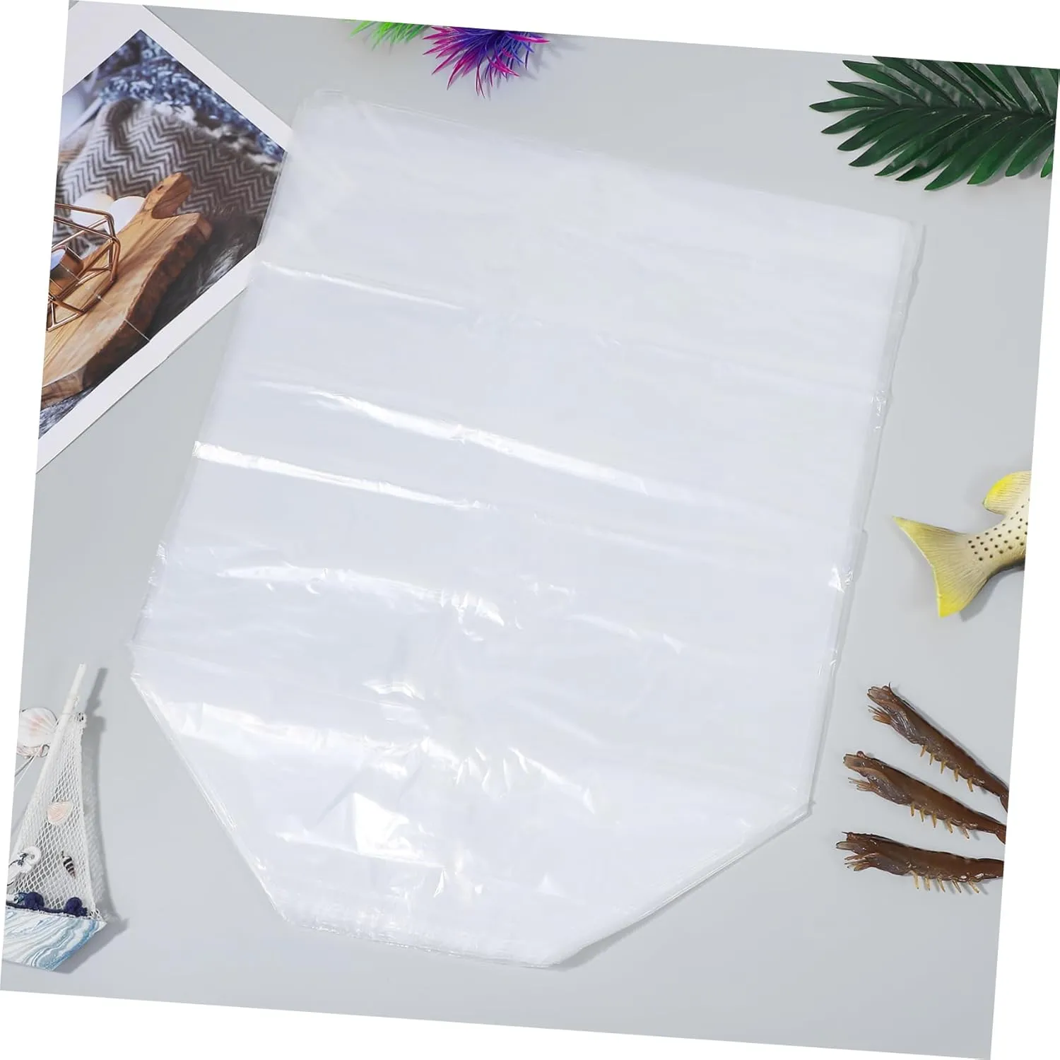 10pcs Oxygen Fish Bag Thickened Plastic Fish Shrimp Bags 48x75x12cm Heat Sealable