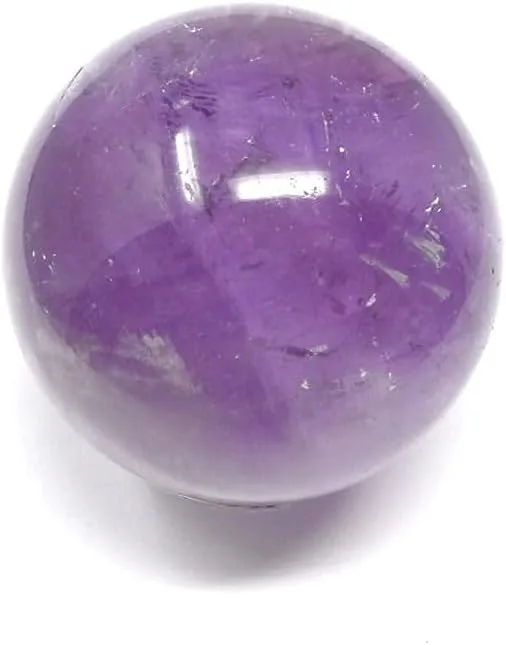 1.57" Amethyst Crystal Baoding Balls, Purple Quartz Healing Fitness Ball for Stress Relief, Exercise, and Hand Therapy, Natural Crystal Handballs with Carry Pouch (Box-Packed) M19