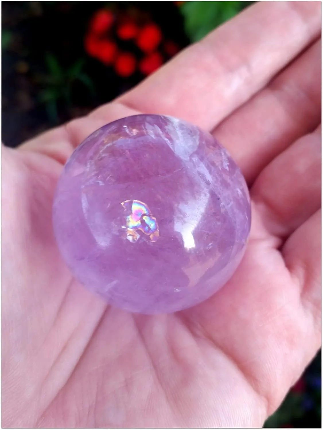 1.57" Amethyst Crystal Baoding Balls, Purple Quartz Healing Fitness Ball for Stress Relief, Exercise, and Hand Therapy, Natural Crystal Handballs with Carry Pouch (Box-Packed) M19