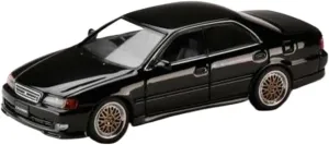 1:64 Scale Chaser Tourer V JZX100 Golden Wheel Simulation Alloy Car Model Static Display Collectible Mini Simulation Toys(Black)