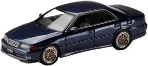 1:64 Scale Chaser Tourer V JZX100 Golden Wheel Simulation Alloy Car Model Static Display Collectible Mini Simulation Toys(Blue)