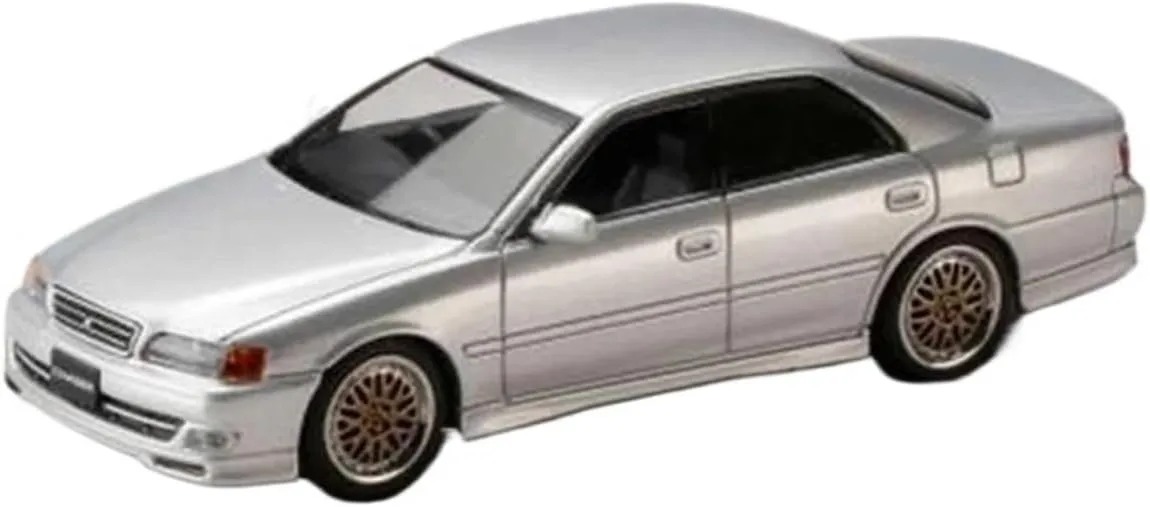 1:64 Scale Chaser Tourer V JZX100 Golden Wheel Simulation Alloy Car Model Static Display Collectible Mini Simulation Toys(White)