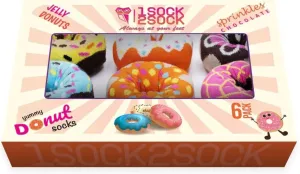 1SOCK2SOCK Women's Donut Crew Cotton Fun Socks, Cute Multipack Gift Box for Women