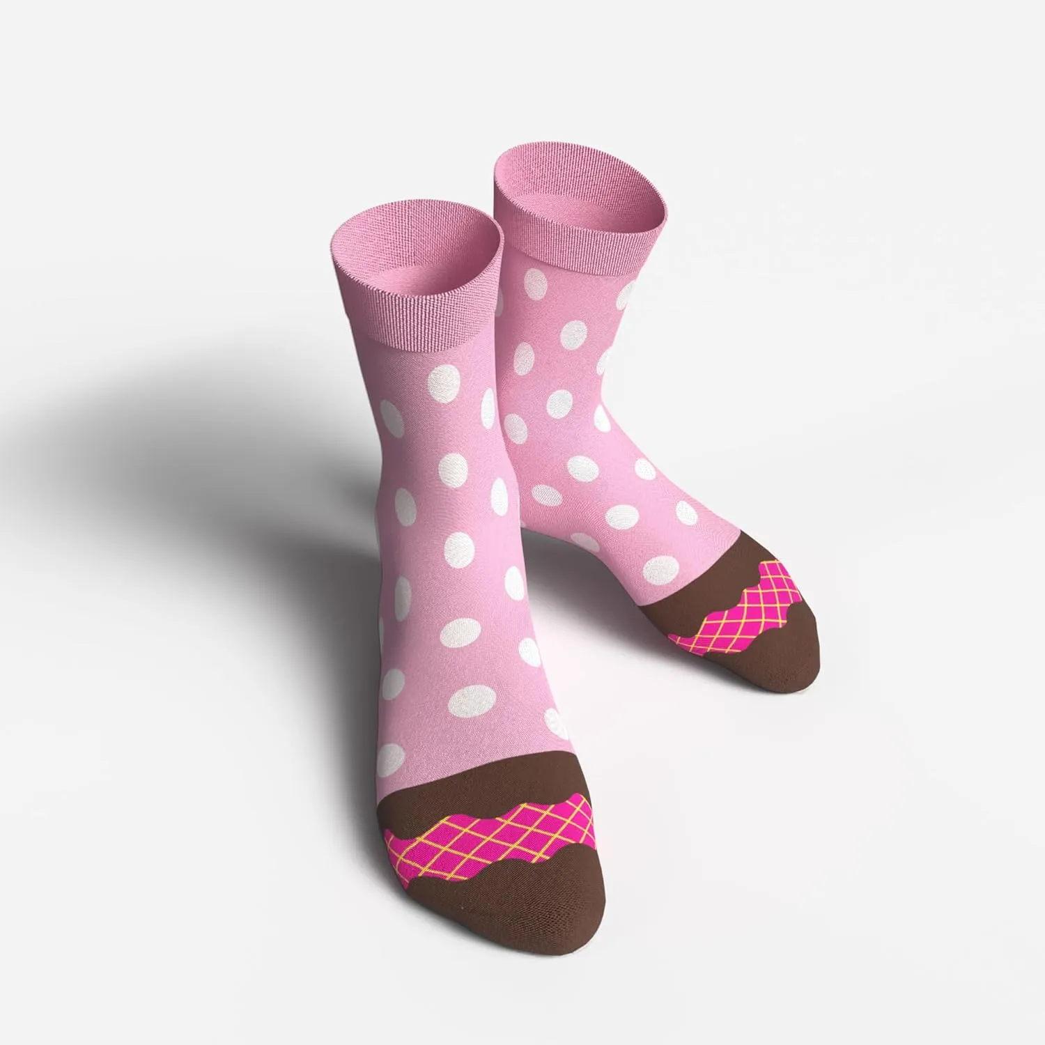 1SOCK2SOCK Women's Donut Crew Cotton Fun Socks, Cute Multipack Gift Box for Women
