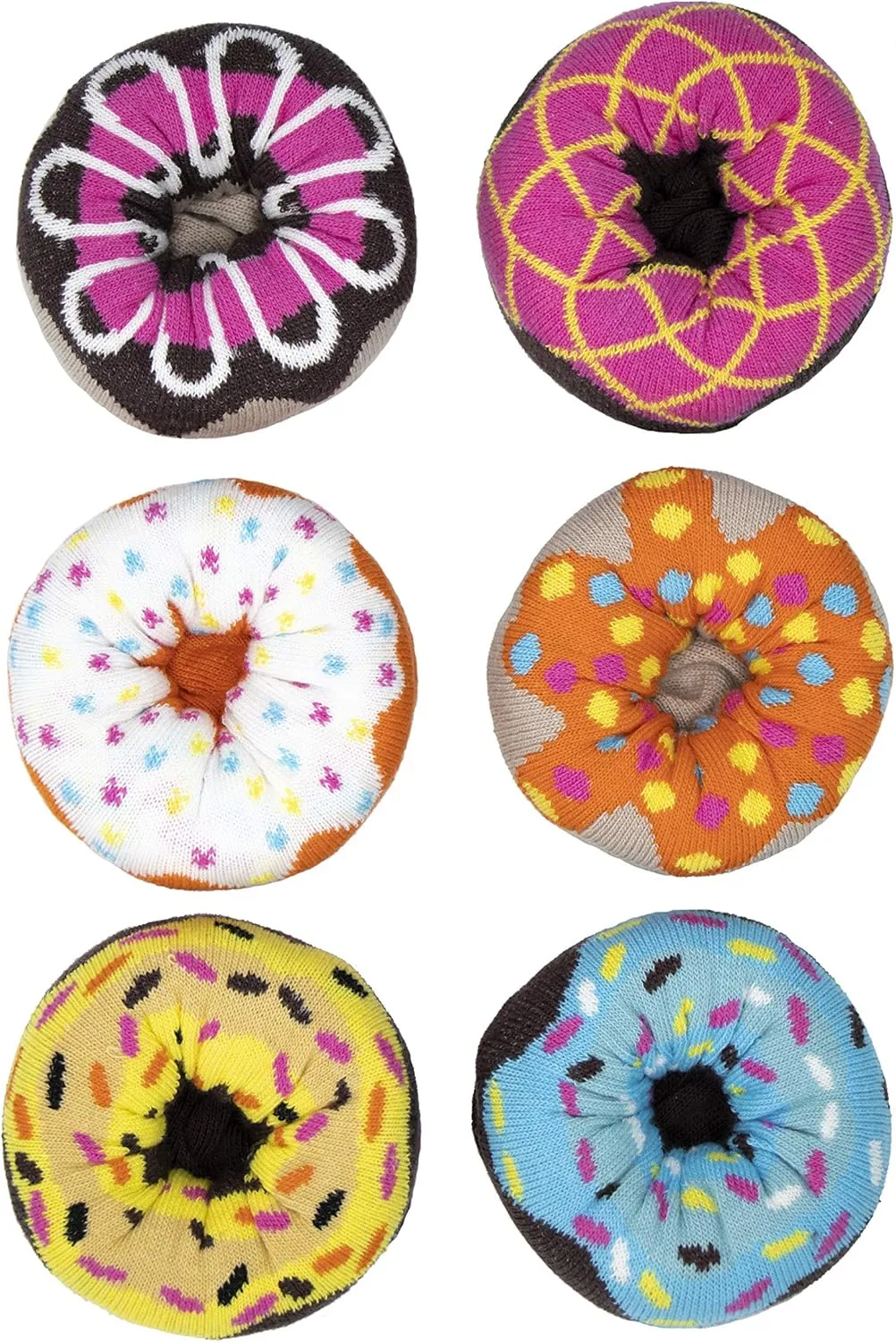 1SOCK2SOCK Women's Donut Crew Cotton Fun Socks, Cute Multipack Gift Box for Women