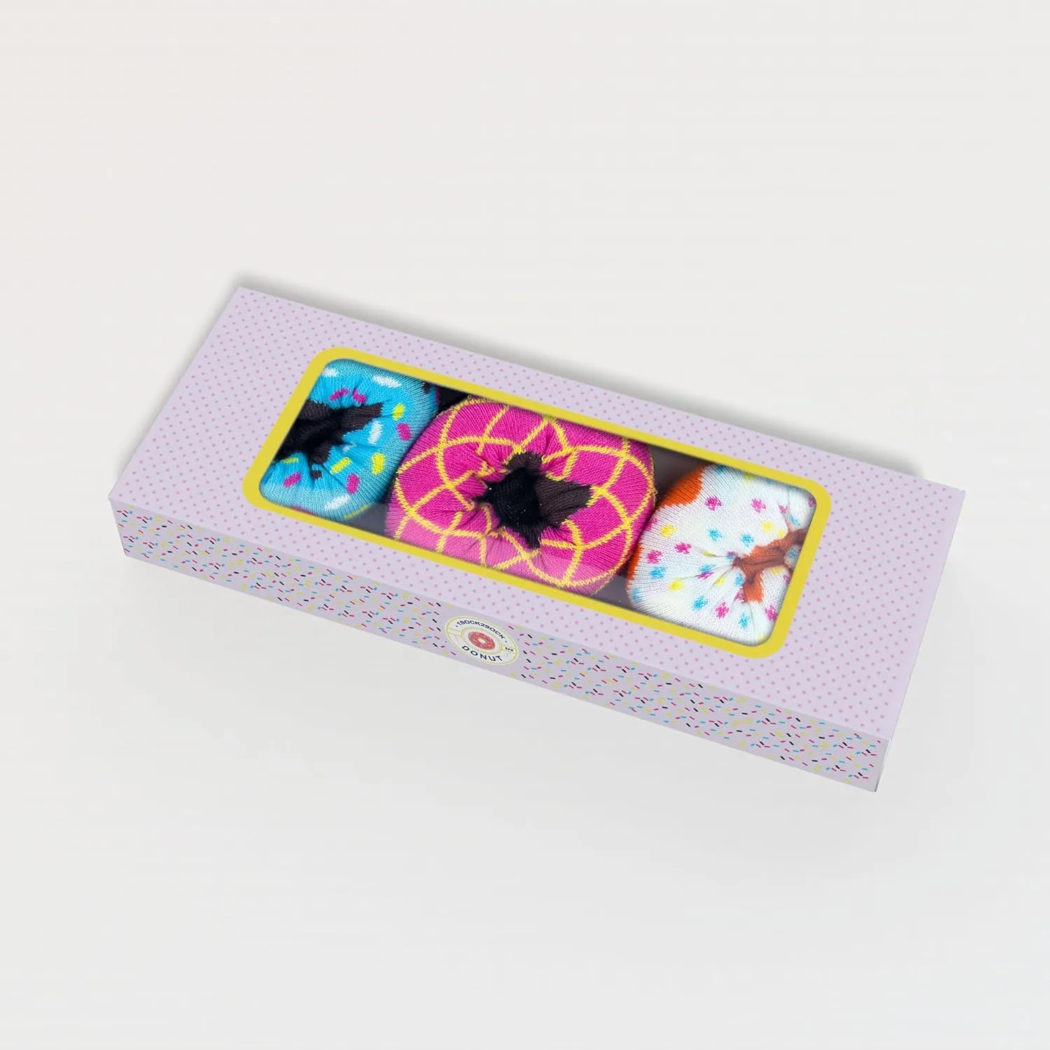 1SOCK2SOCK Women's Donut Crew Cotton Fun Socks, Cute Multipack Gift Box for Women