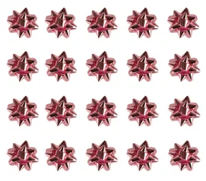 20 Medium Rose Gold Foil Bows (Pack) – Shiny Gift Wrap Accessories Self-Adhesive Presents Party