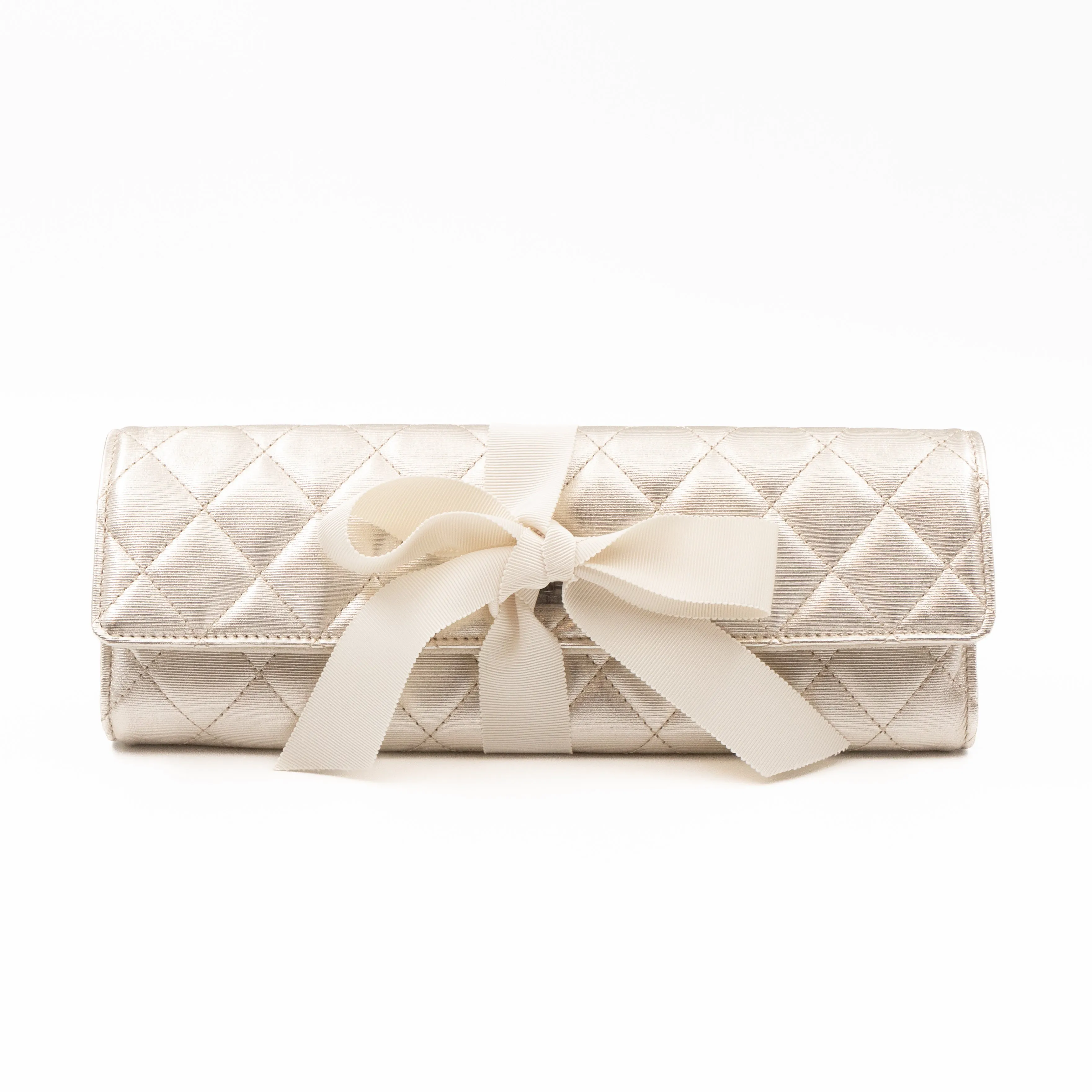 2.55 Jewelry Case Clutch Silver