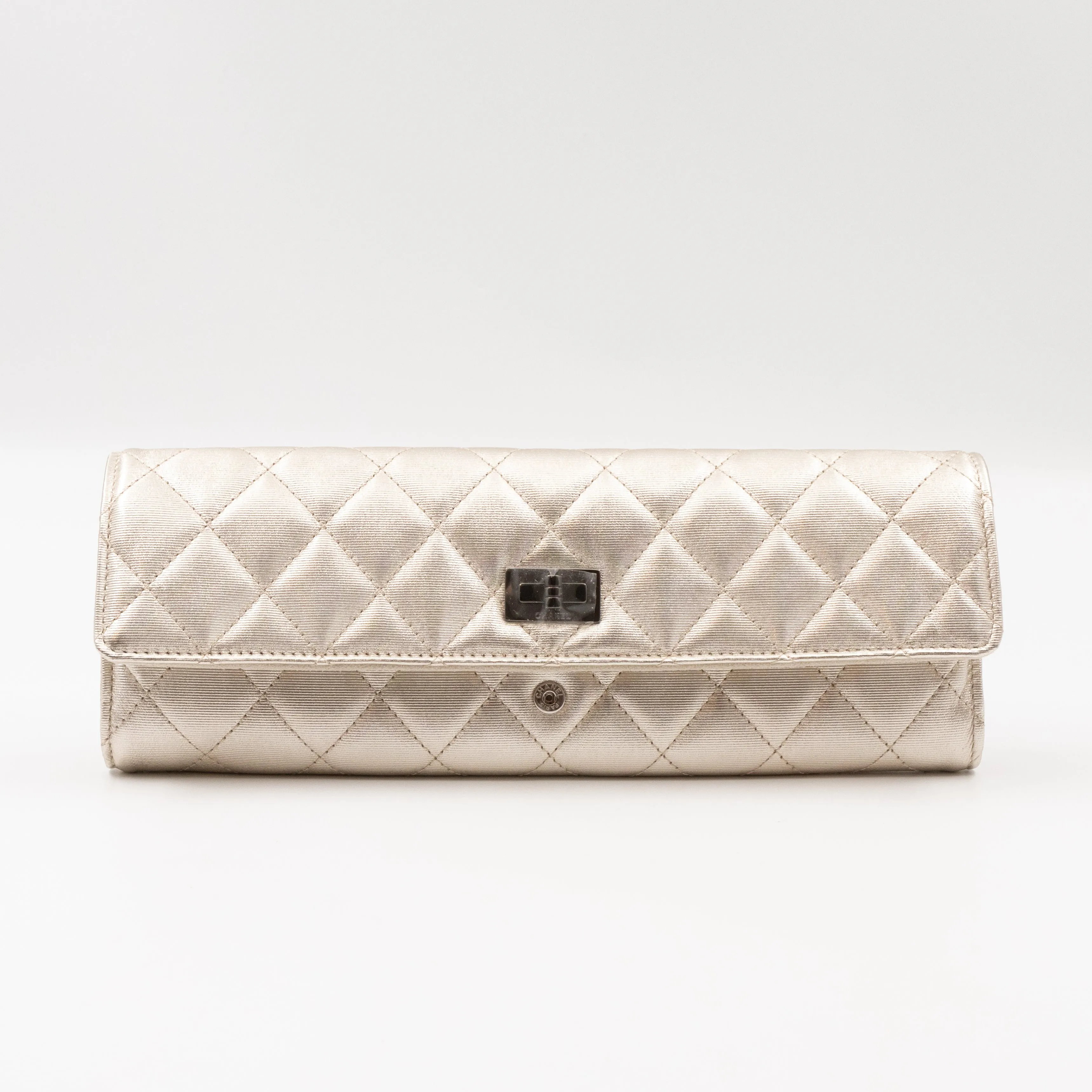 2.55 Jewelry Case Clutch Silver