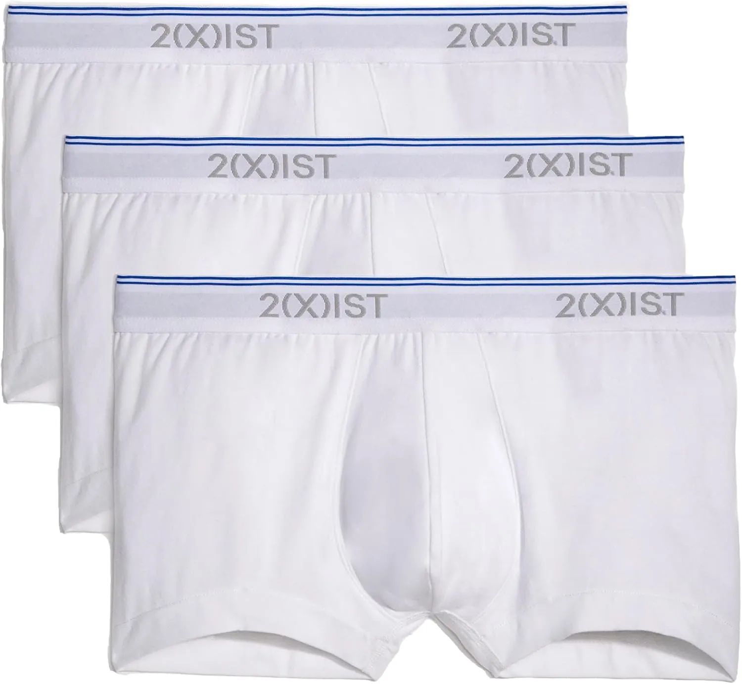 2(X)IST mens Cotton Stretch No Show Trunk 3-pack
