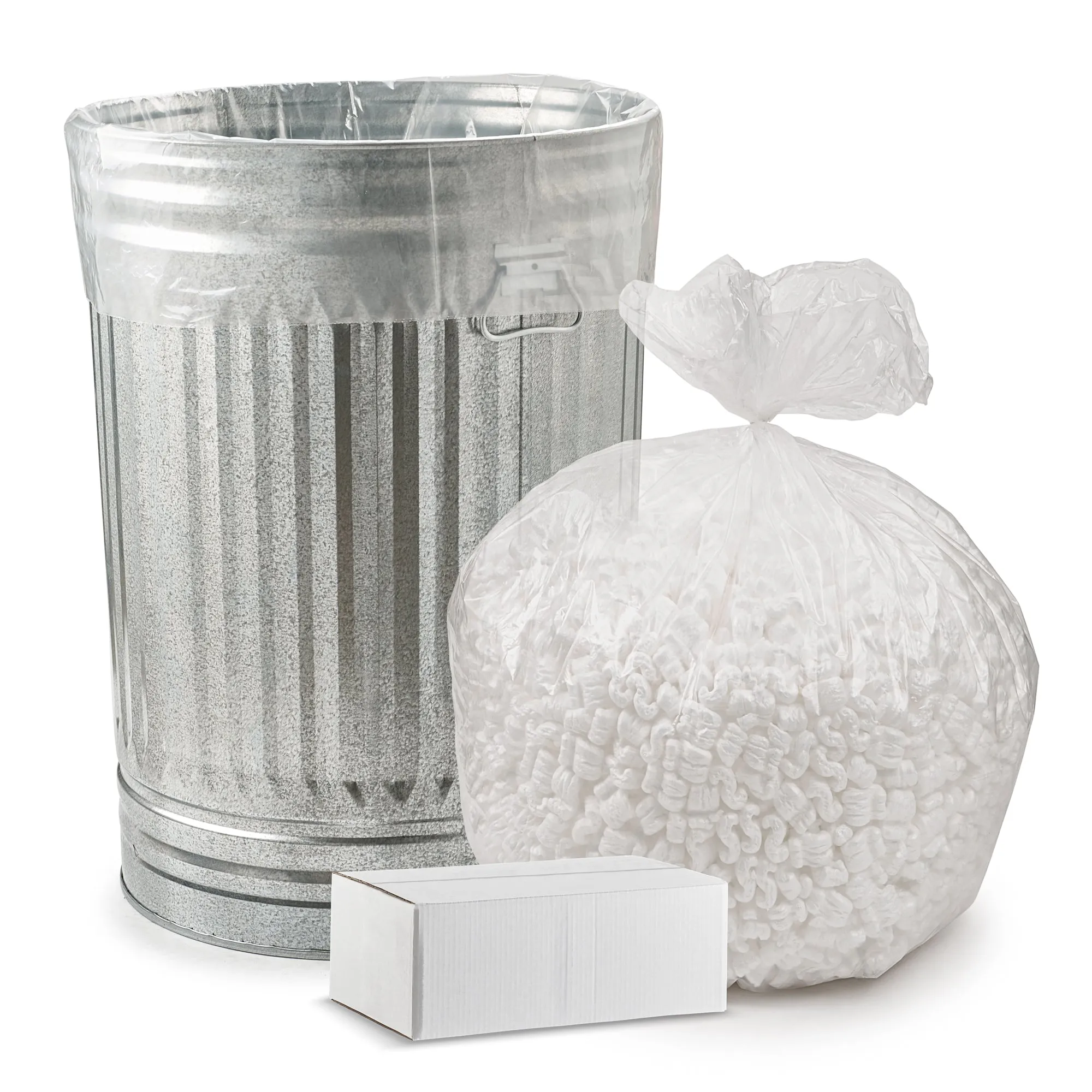 33-39 Gallon 14 Mic Clear Trash Bags