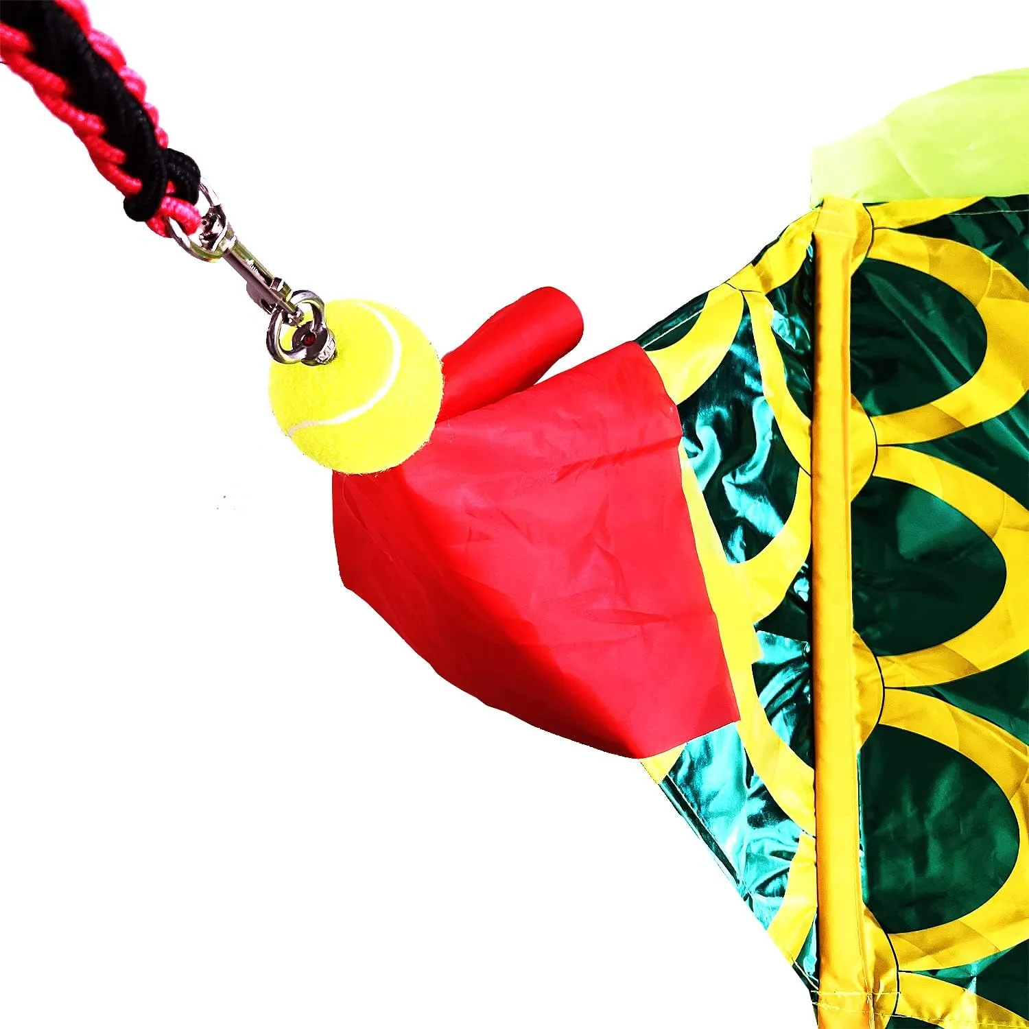 3D Dragon Poi with 340g Weighted Ball & 1.1 Meters Swing Rope - Silk Flowy Shaking & Flinging Chinese Golden Dragon Ribbon Streamer   Travel Carry Bag! (6 Meters (19.6 FT), Golden Green Dragon)