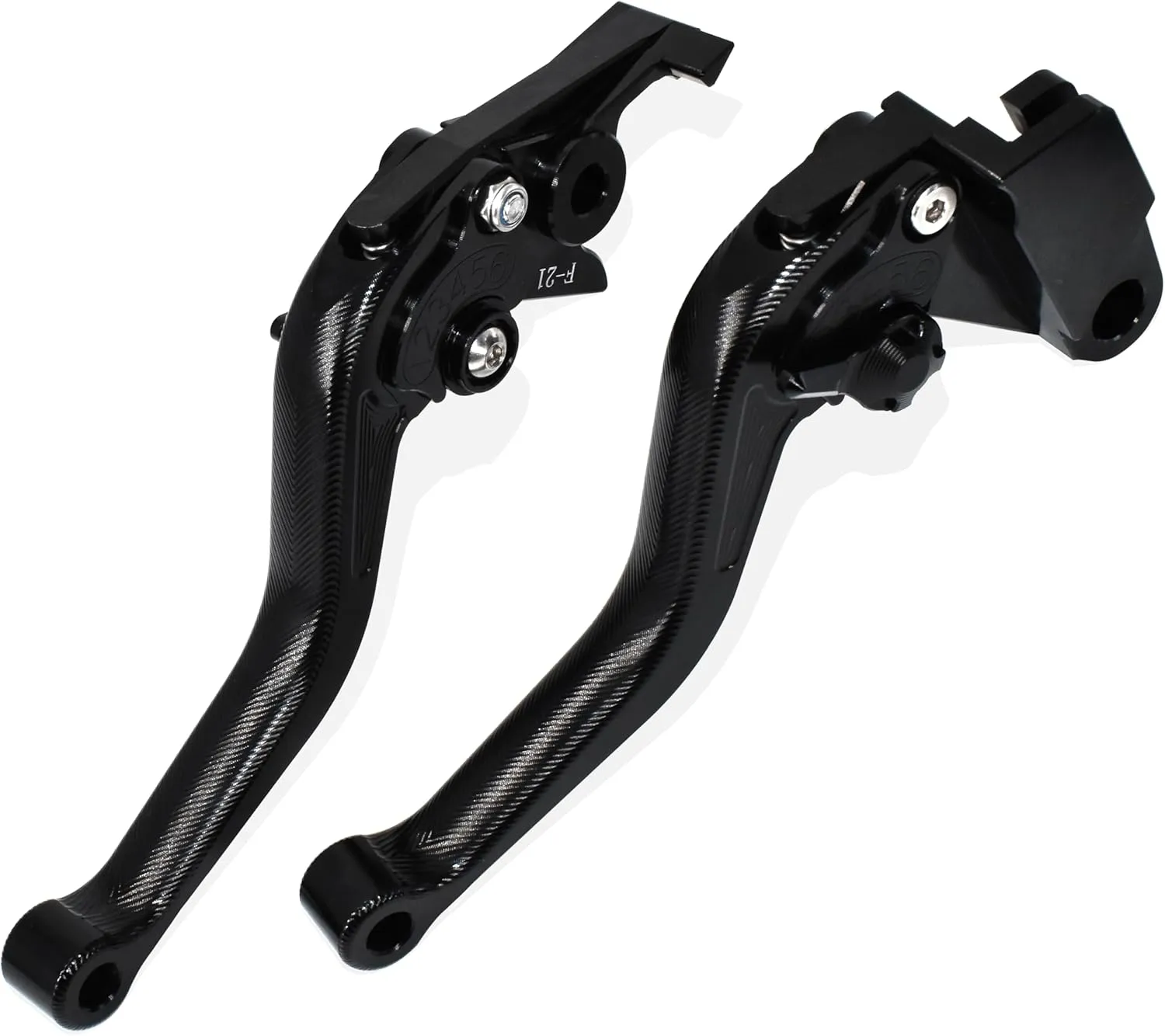 3D Fishbone Pattern Short Brake Clutch Lever for MV Agusta Brutale 1000 RR/RS/Rush 2020-2021, CNC Aluminum Alloy Made (Black)