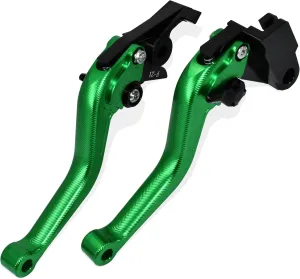 3D Fishbone Pattern Short Brake Clutch Lever for MV Agusta Brutale 1000 RR/RS/Rush 2020-2021, CNC Aluminum Alloy Made (Green)