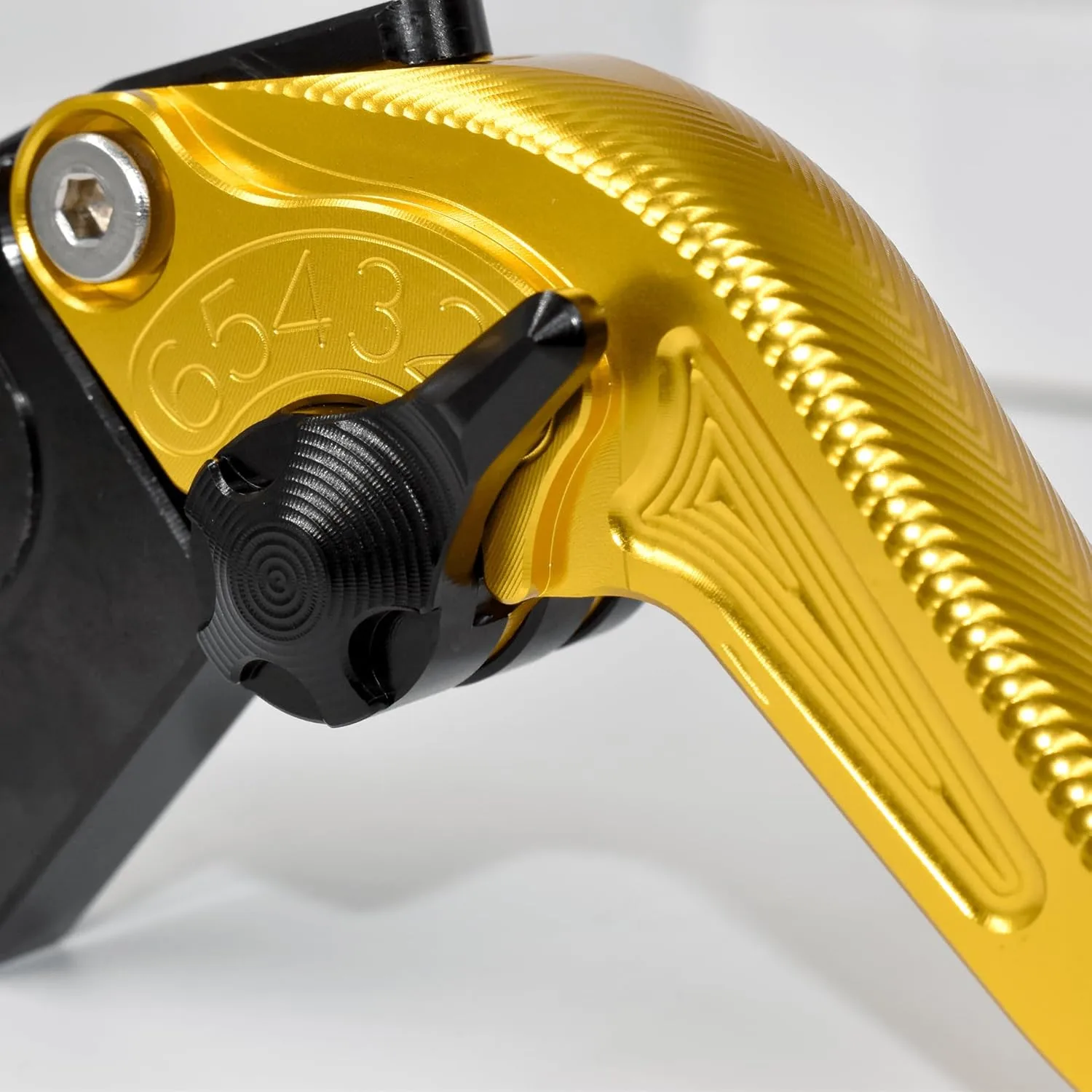 3D Fishbone Pattern Short Brake Clutch Lever for MV Agusta Brutale 1000 RR/RS/Rush 2020-2021, CNC Aluminum Alloy Made (Orange)