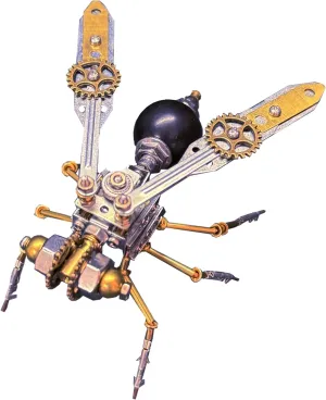 3D Metal Puzzle Hornet Model, 131PCS Mechanical Insect DIY Assembly Kit, Unique Mechanical Art Desktop Ornament