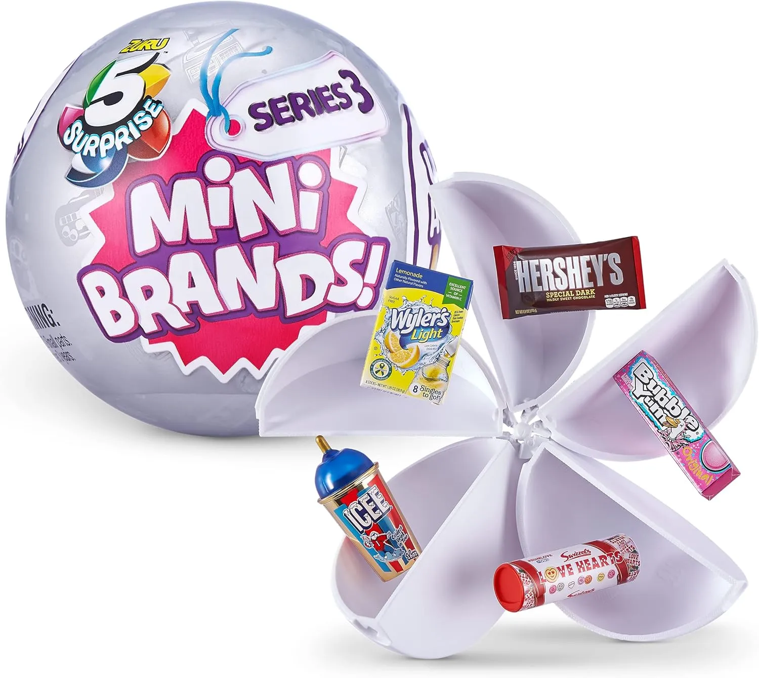 5 Surprise Mini Brands Series 3 Collector's Kit - Amazon Exclusive Mystery Capsule Real Miniature Brands by Zuru (3 Capsules   1 Case),Multi