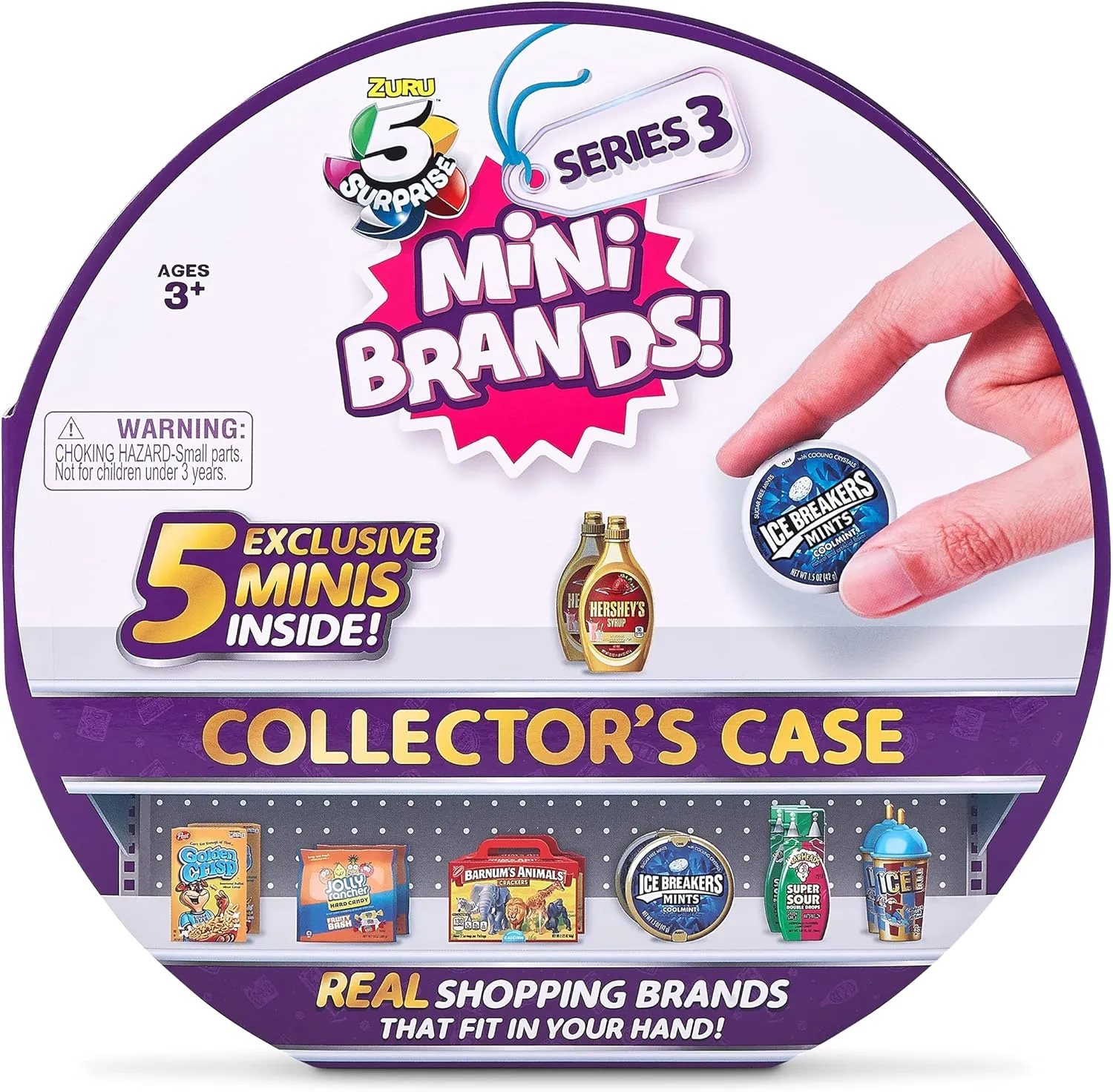 5 Surprise Mini Brands Series 3 Collector's Kit - Amazon Exclusive Mystery Capsule Real Miniature Brands by Zuru (3 Capsules   1 Case),Multi