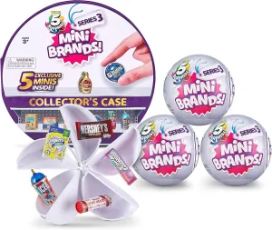 5 Surprise Mini Brands Series 3 Collector's Kit - Amazon Exclusive Mystery Capsule Real Miniature Brands by Zuru (3 Capsules   1 Case),Multi