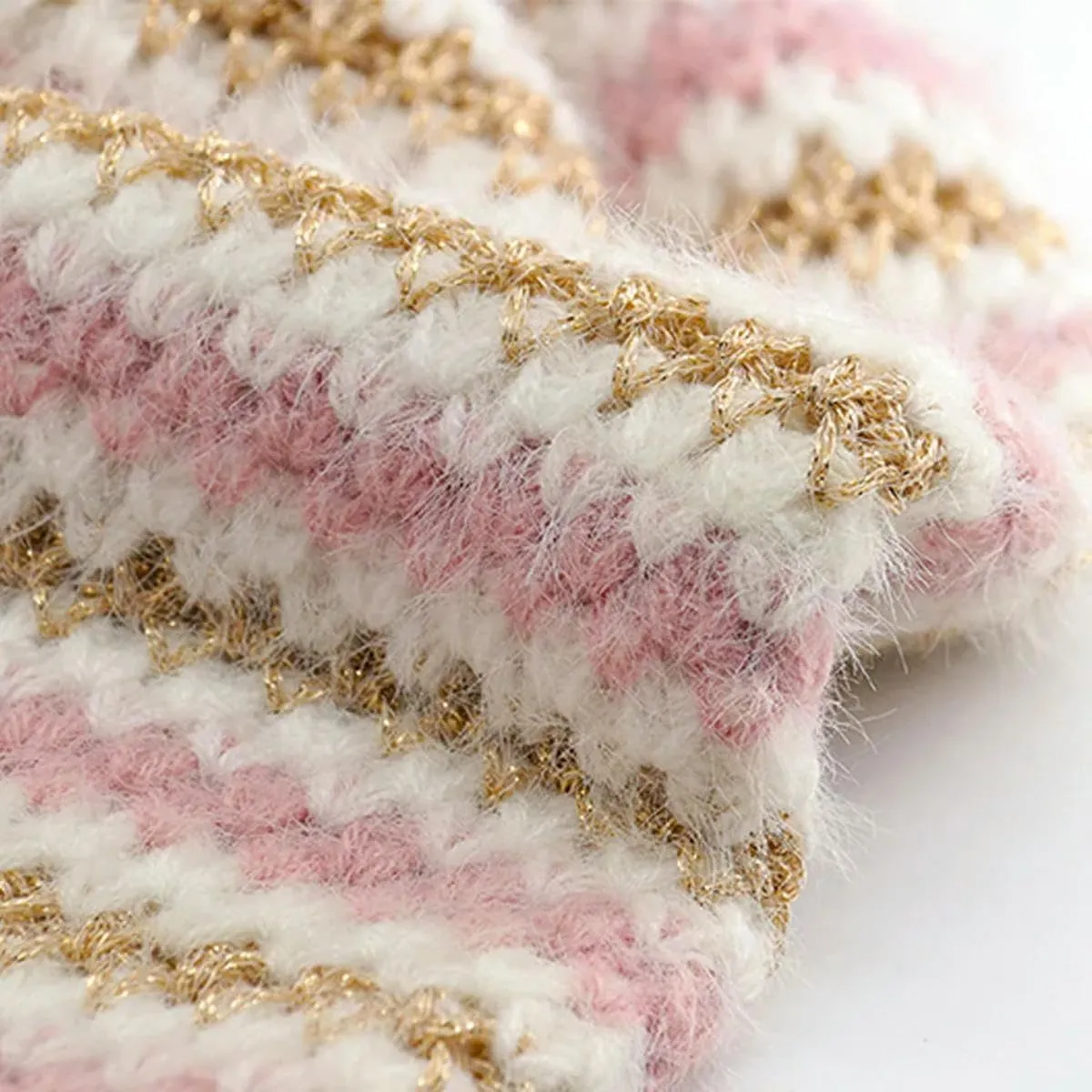 50g/Ball Colorful Gold Silver Wool Cotton Metallic Yarn Skein Crochet Thread Glitter Hand-Woven Craft Bag