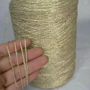 50g/Ball Colorful Gold Silver Wool Cotton Metallic Yarn Skein Crochet Thread Glitter Hand-Woven Craft Bag