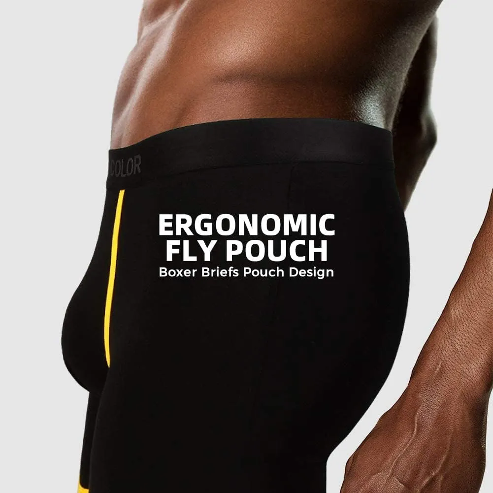 5Mayi Men's Underwear Boxer Briefs Cotton Regular Long Mens Boxer Briefs Underwear Men Pack S M L XL XXL