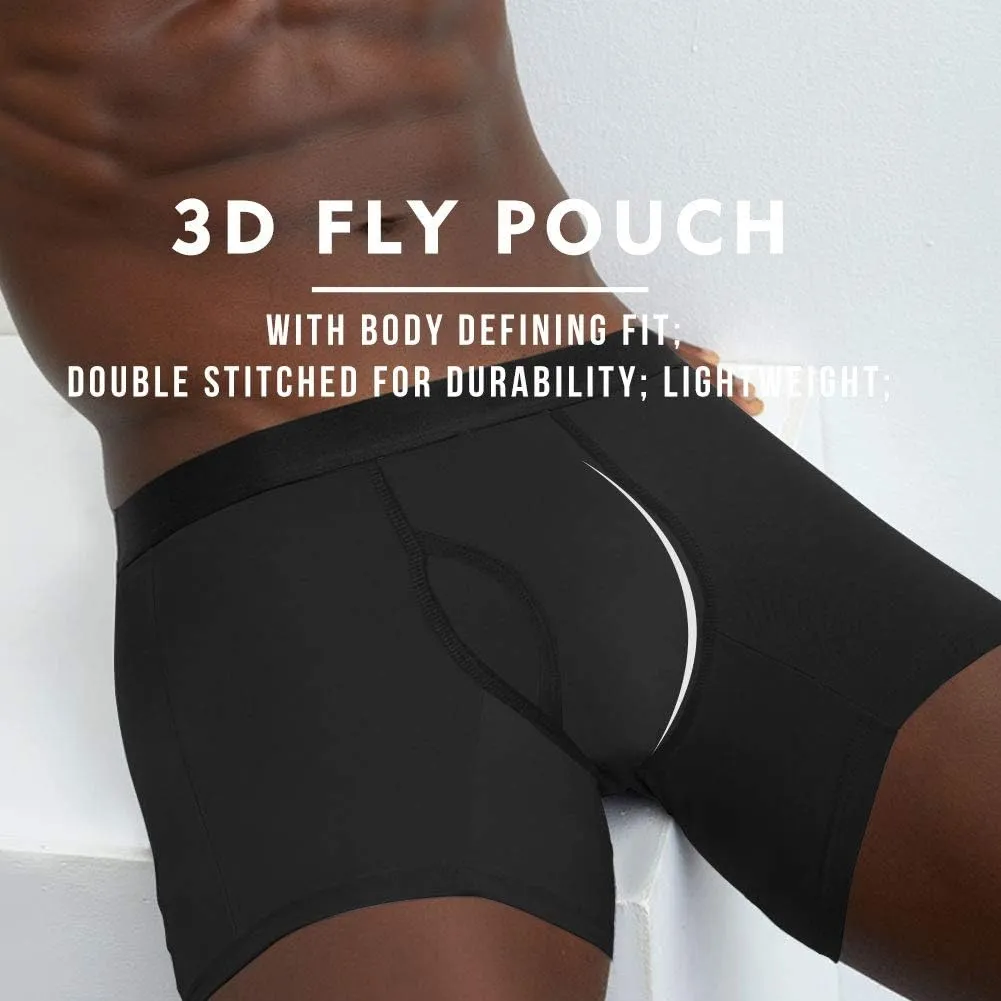 5Mayi Men's Underwear Boxer Briefs Cotton Regular Long Mens Boxer Briefs Underwear Men Pack S M L XL XXL