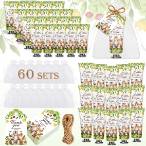 60 Sets Baby Shower Hand Cream, Baby Shower Party Favors Gifts for Guests Bridal Shower, Hand Cream Gifts,Travel Size Hand Lotion Bulk for Wedding,Thank You Gifts Christmas Holiday (Animals)