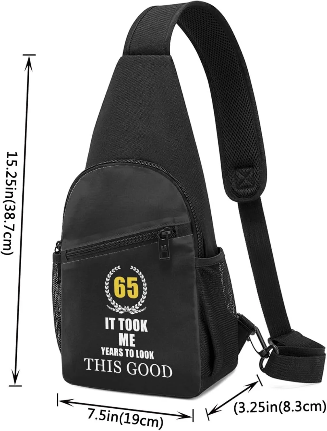 65 Years Old Birthday Chest Pack Leisure Shoulder Crossbody Chest Bag