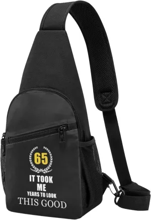 65 Years Old Birthday Chest Pack Leisure Shoulder Crossbody Chest Bag