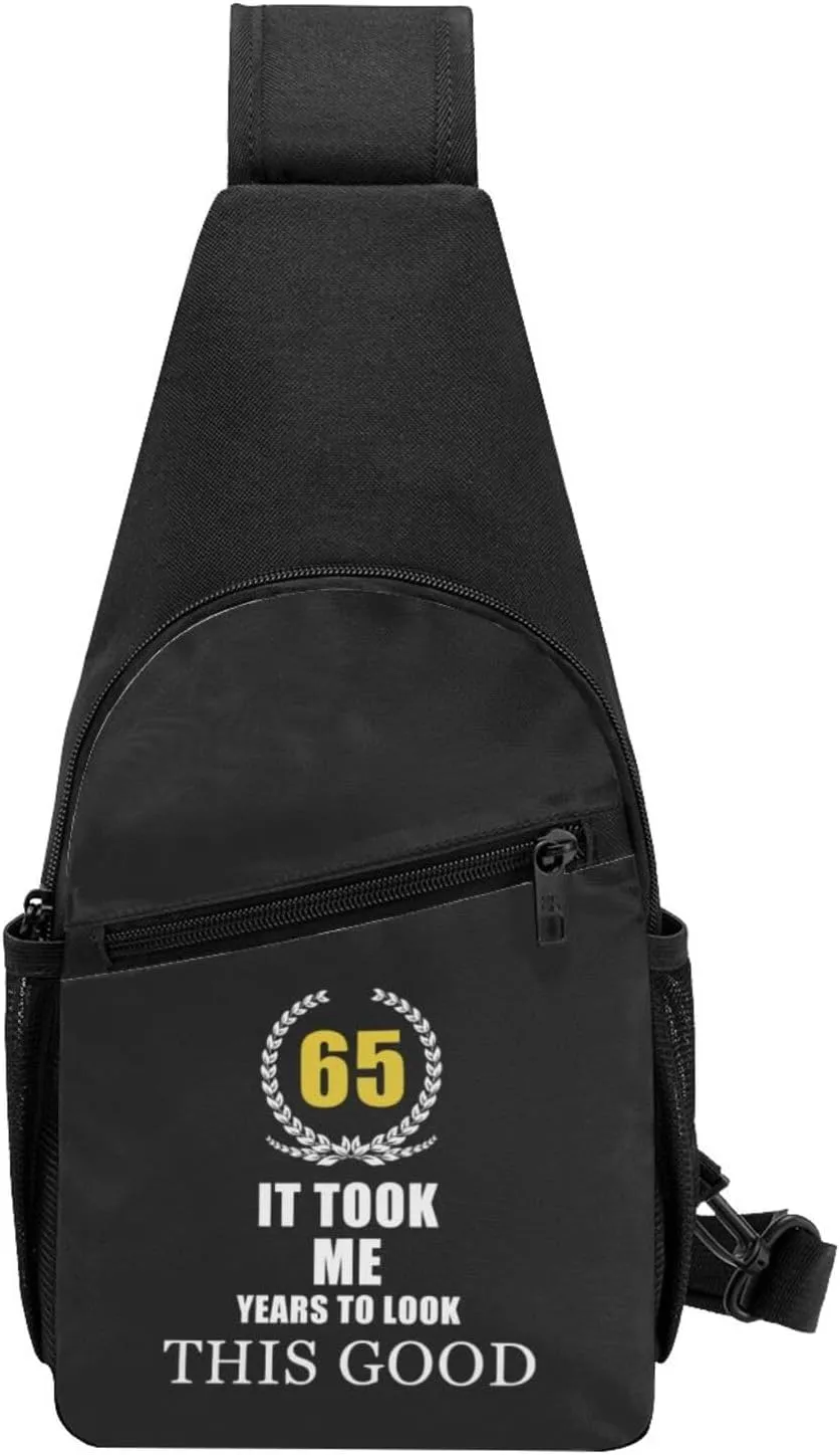 65 Years Old Birthday Chest Pack Leisure Shoulder Crossbody Chest Bag