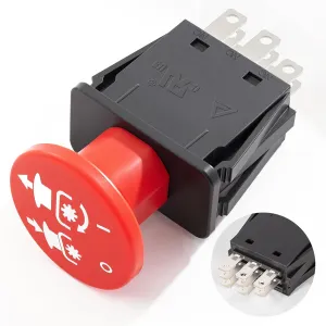 8 Terminal 10A Clutch PTO Switch 4174684/500016/430-528/2721505 Compatible with Dixie Chopper/Dela/Hus tler LawMowers, Jacobsen/Bob-cat/MTD Equipment, Classic RZT Pro/SZT Pro/Zee 2 Series & Dela 6204