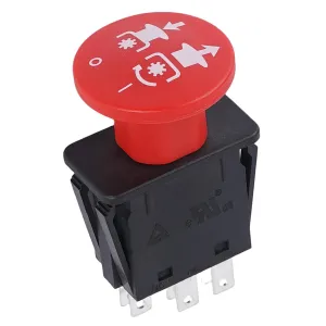 8 Terminals 10 AMP Clutch PTO Switch 4174684 500016 430-528 for Dixie Chopper Delta Hustler Lawn Mowers Compatible for Classic RZT Pro Series SZT Pro Series Zee 2 RZT Mower Delta Series 6204 Red