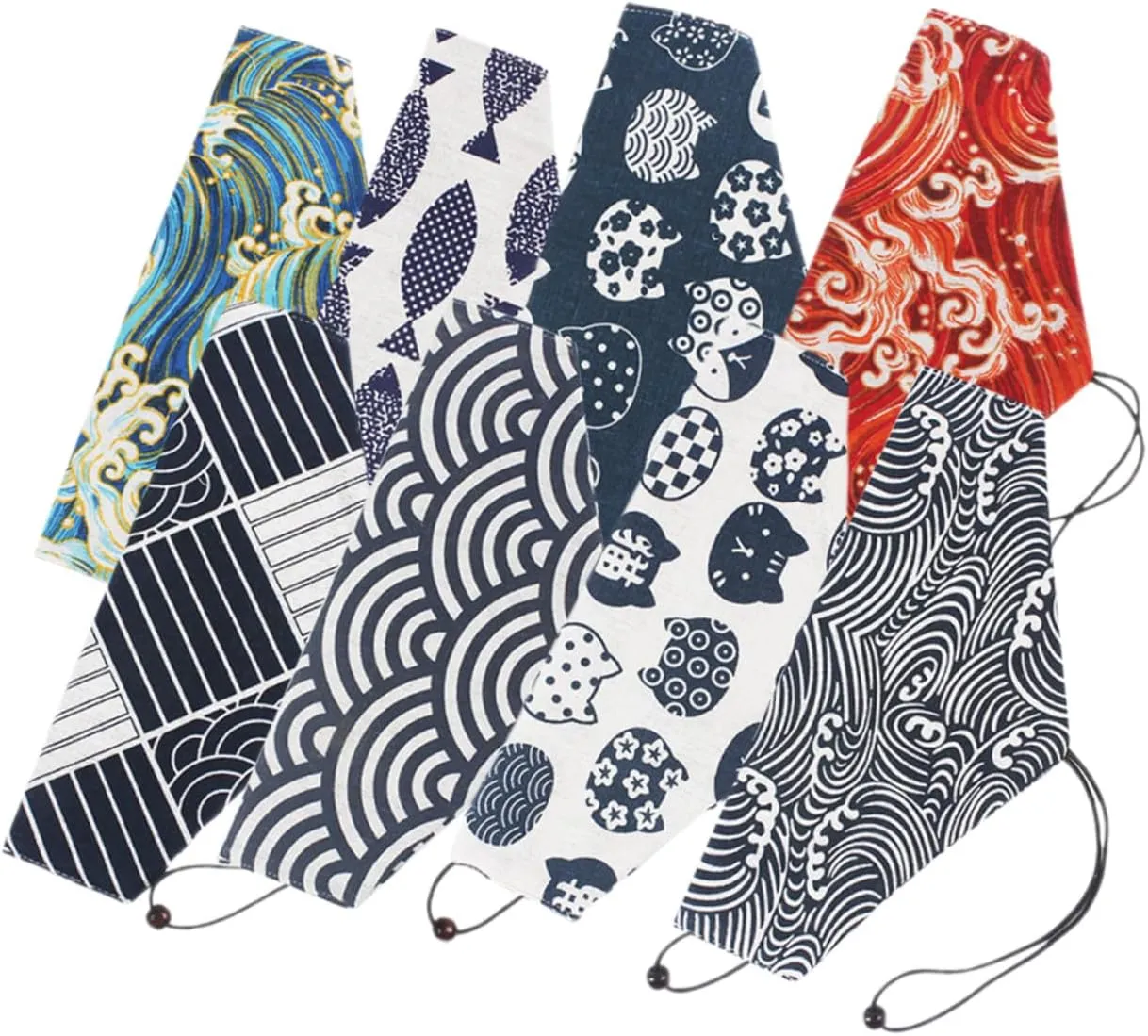 8Pcs cutlery storage bag cutlery carry bag cool chopsticks snack chopsticks tableware bag chopsticks storage case storage bags for travel chopstick bag Linen drawstring suitcase