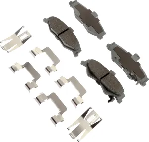 ACDelco Silver 14D750CHF1 Ceramic Rear Disc Brake Pad Kit with Springs and Clips