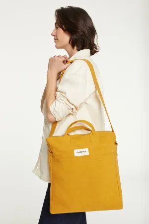 Achille the new city bag - Recycled cotton Mustard