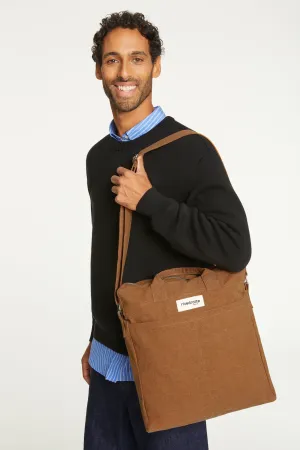 Achille the new city bag - Recycled cotton Tobacco
