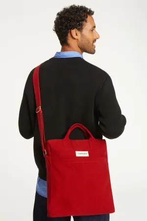 Achille the new city bag - Recycled cotton Vibrant Red