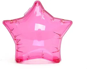 Acrylic Evening Clutch Purse Star Shape Unique Evening Crossbody Bag for Women Formal Wedding Prom Party Silver