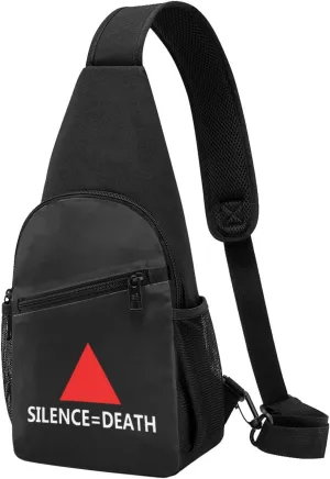 Action=Life Silence=Death Chest Pack Leisure Shoulder Crossbody Chest Bag