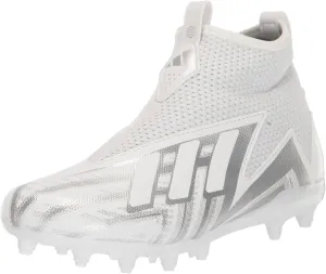 adidas Freak Spark 23 Football Shoe, White/White/Silver Metallic, 3.5 US Unisex Little Kid