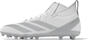 adidas Men's Adizero Impact.2 American Football Sneaker, White/Silver Metallic/White, 11.5