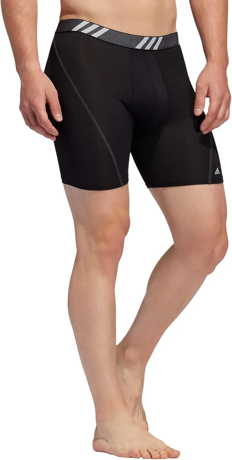 adidas Men's Stretch Cotton Boxer Brief Underwear (3-Pack) -2020