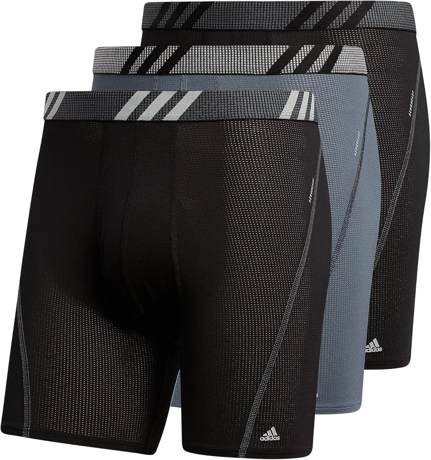 adidas Men's Stretch Cotton Boxer Brief Underwear (3-Pack) -2020