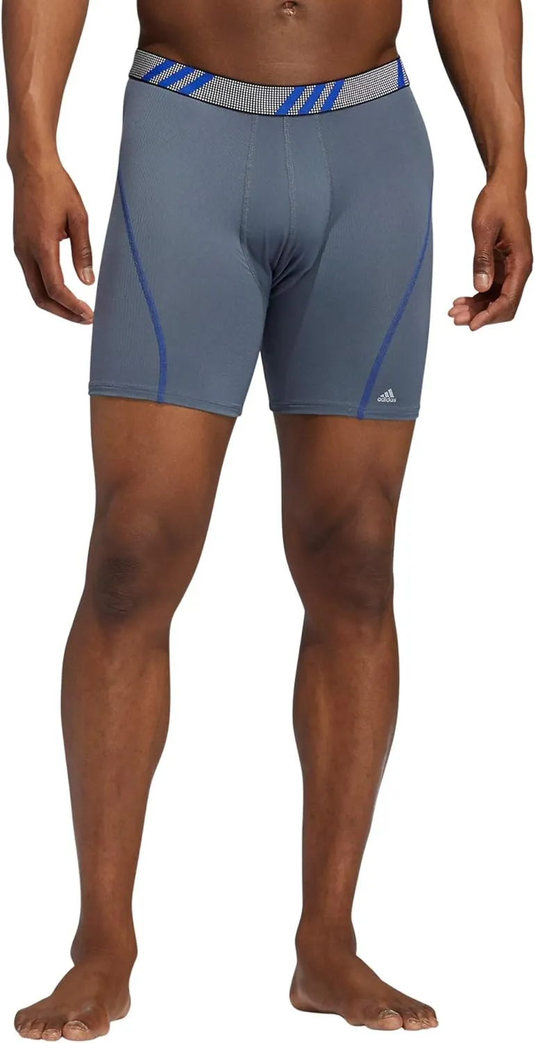 adidas Men's Stretch Cotton Boxer Brief Underwear (3-Pack) -2020