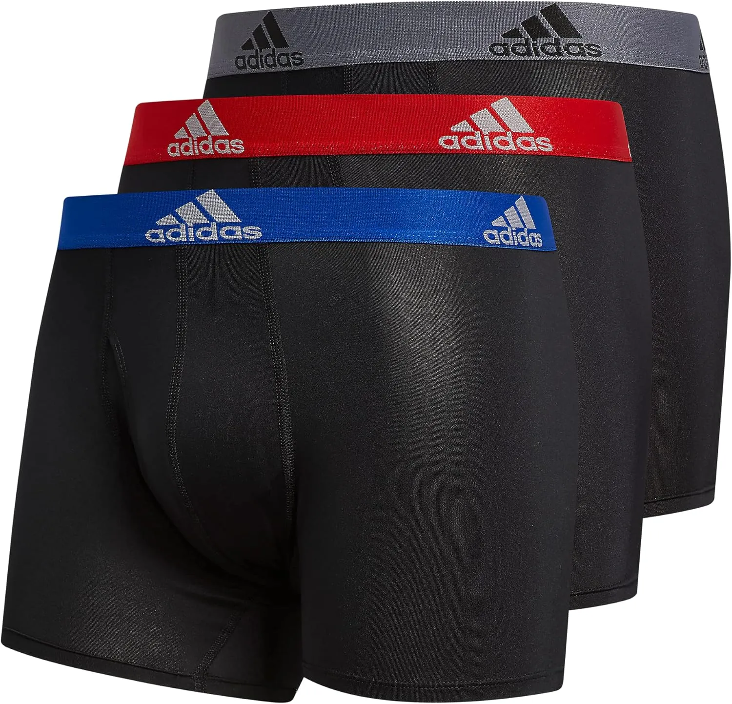 adidas Men's Stretch Cotton Boxer Brief Underwear (3-Pack) -2020