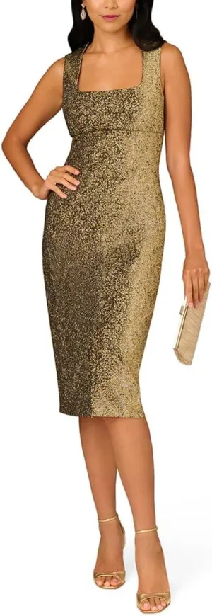 Aidan Mattox Satin Halter Asymmetrical Hem Dress