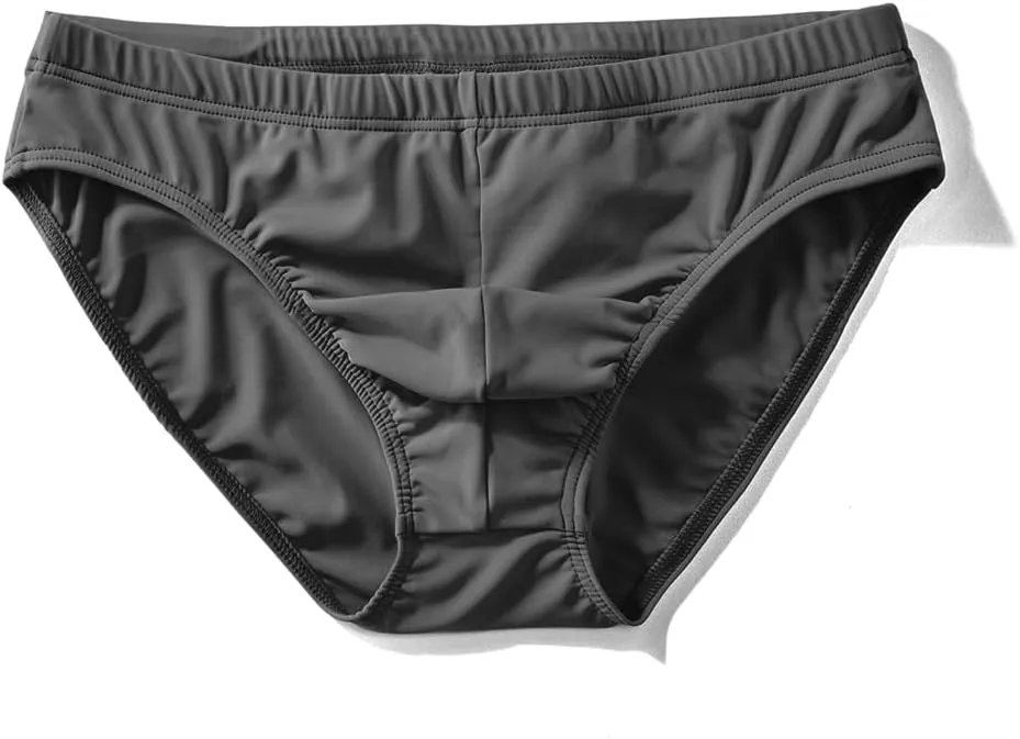 AIMPACT Mens Vintage Swim Briefs Sexy Bikini Swimwear Quick Dry Retro Swimsuit with Drawstring