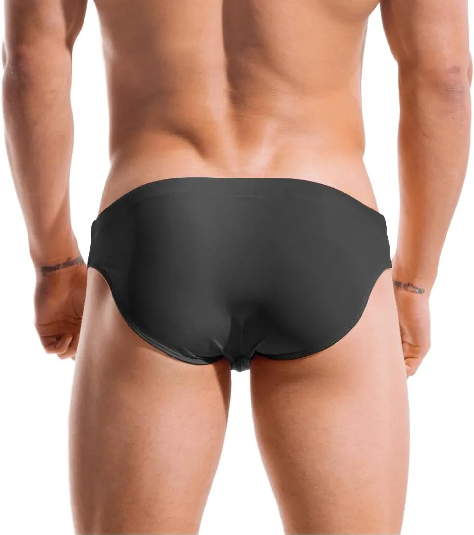 AIMPACT Mens Vintage Swim Briefs Sexy Bikini Swimwear Quick Dry Retro Swimsuit with Drawstring